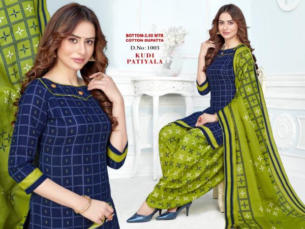 Kudi Patiyala 1 Fancy Cotton Casual Wear Dress Materials 